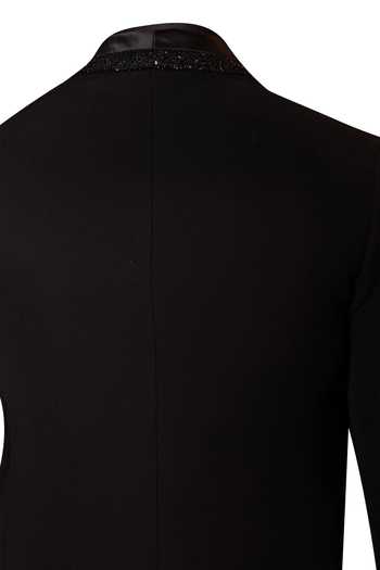 YOSEBA Embellished Black Blazer & Trouser Set For Kids
