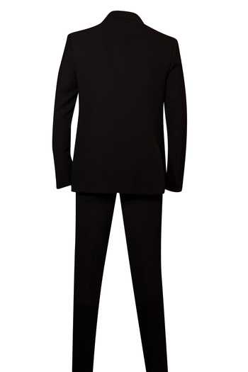 YOSEBA Black Cutdana Embellished Blazer & Trouser For Kids