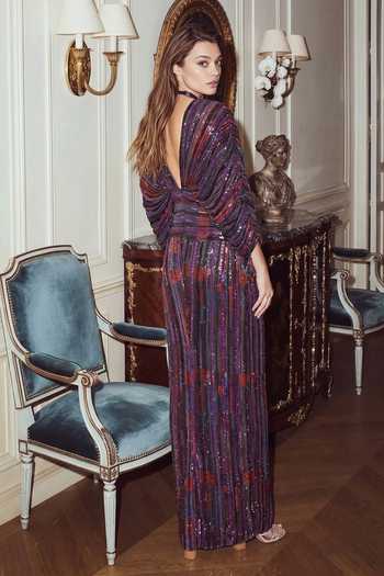 Nikita Mhaisalkar Sequin Georgette Dress 