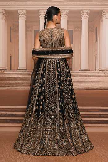 Tarun Tahiliani Hand Embroidered Satin Organza Lehenga Set 