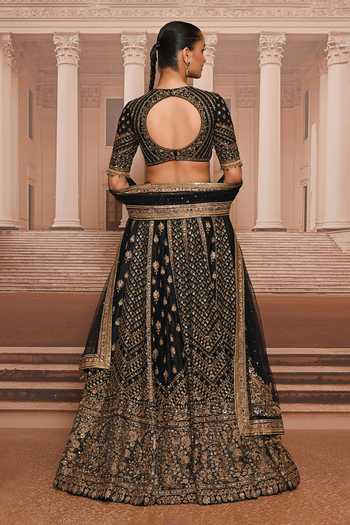 Tarun Tahiliani Floral Pattern Hand Embroidered Lehenga Set 