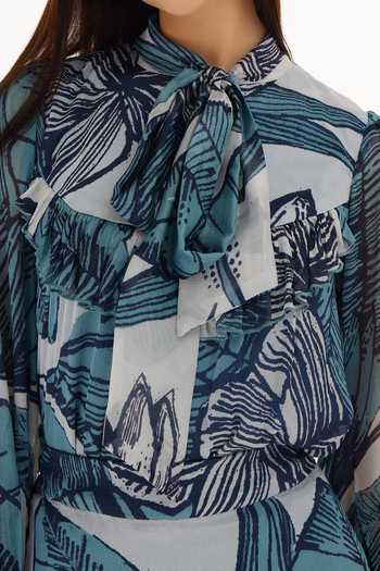 Buy Koai White Chiffon Botanic Pattern Short Skirt For Kids Online at Aza Fashions Buy_Koai_White Chiffon Botanic Pattern Short Skirt For Kids_Online_at_Aza_Fashions