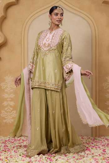 Nitisha Kashyap Saanjh Contrast Yoke Kurta & Sharara Set 