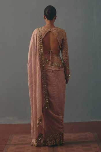 Arpita Mehta Hand Embroidered Pre-Draped Saree Set