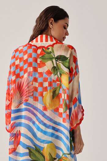 Buy NOIB Multi Color Viscose Georgette Shawl Neck Sia Summer Zest Kimono Coverup Online at Aza Fashions Buy_NOIB_Multi Color Viscose Georgette Shawl Neck Sia Summer Zest Kimono Coverup _Online_at_Aza_Fashions