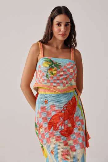 NOIB Magda Summer Zest Crochet Crop Top 