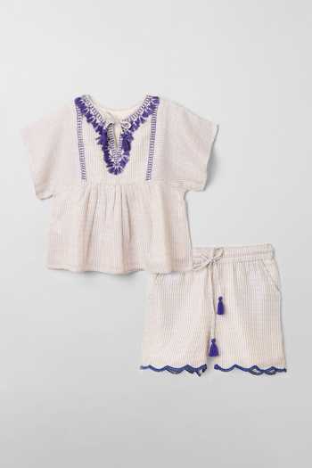 Byb Premium Striped Top & Shorts Set  