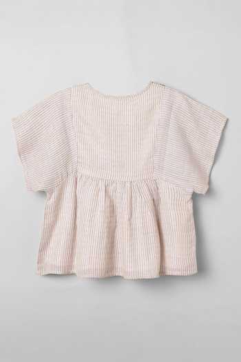 Buy Byb Premium Beige Linen Striped Top And Shorts Set Online at Aza Fashions Buy_Byb Premium_Beige Linen Striped Top And Shorts Set _Online_at_Aza_Fashions