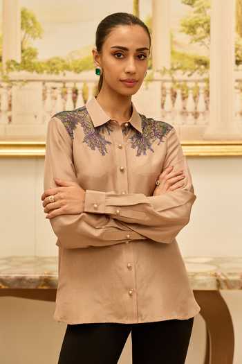 DAREISS Love Yoke Embroidered Shirt 