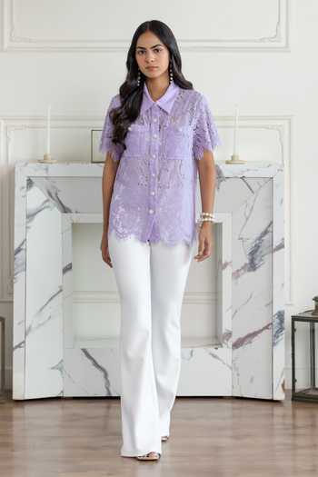 DAREISS Lace Embellished Shirt 