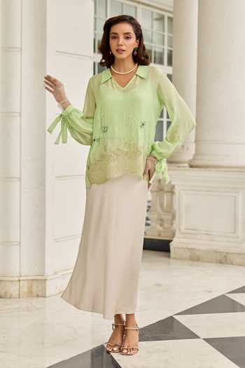 DAREISS Dragonfly Hand Embroidered Top 