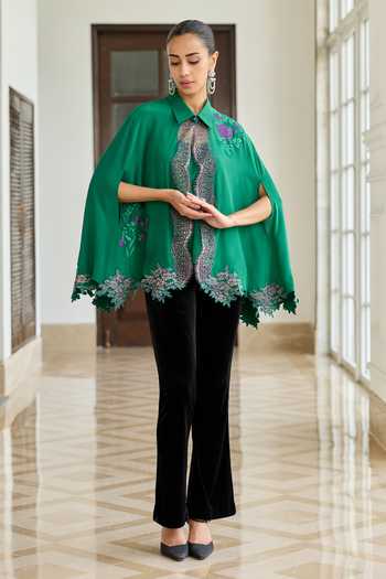 DAREISS Veloura Hand-Embroidered Cape