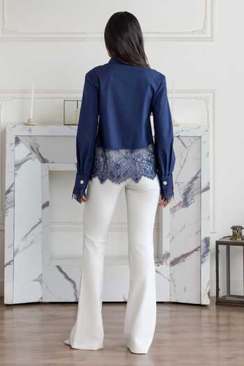 DAREISS Lace Hem Shirt 