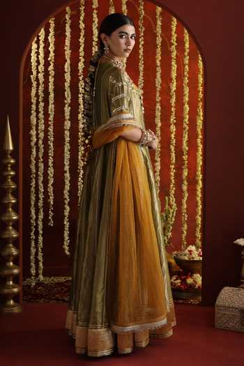 Aaroh By Dolly Sunehri Saanjh Anarkali With Dupatta 
