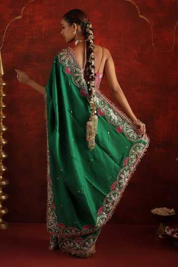 Aaroh By Dolly Padmira Embroidered Saree With Corset 