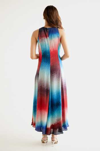 Forty Four Color Block Pattern Dress 