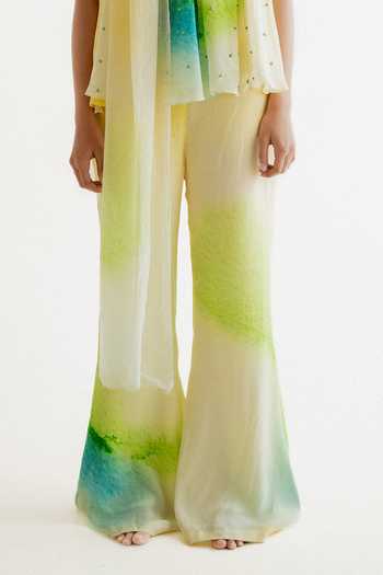 Buy_Forty Four_Multi Color Crepe Stones, Embroidery, Digital Gradient Pattern Top Pant Set _Online_at_Aza_Fashions