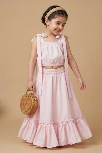 Byb Premium Tie-Up Top & Skirt Set