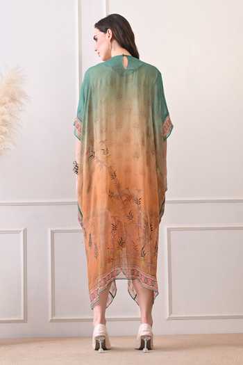 Peenacolada Floral Print Ombre Kaftan 