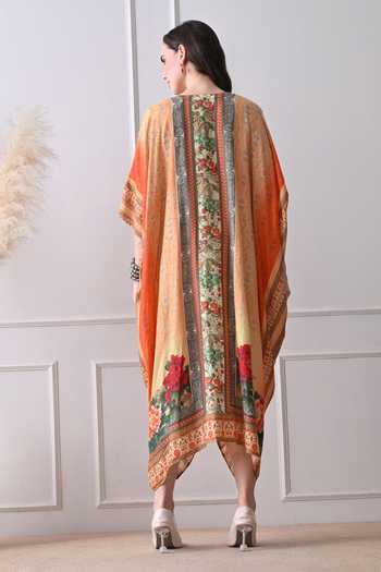Peenacolada Placed Floral Print Kaftan 
