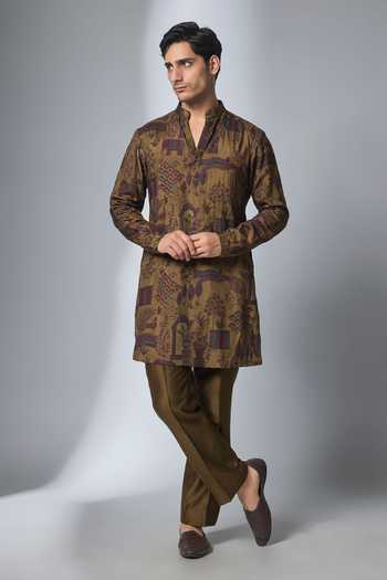 Salil Bhatia Thread Embellished Kurta & Pant Set 