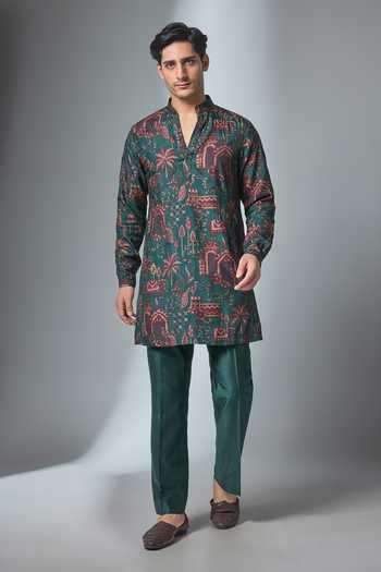 Salil Bhatia Embroidered Kurta & Pant Set 