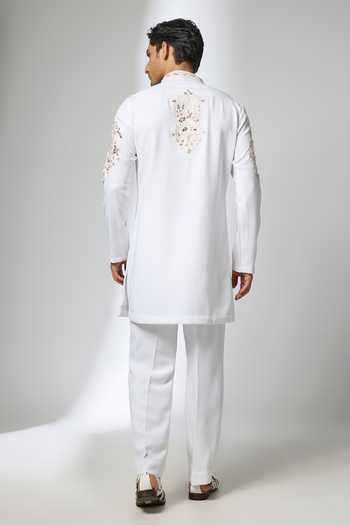 Salil Bhatia Japanese Embroidered Kurta & Pant Set 