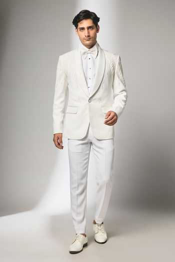 Salil Bhatia Hand Embroidered Tuxedo Set 