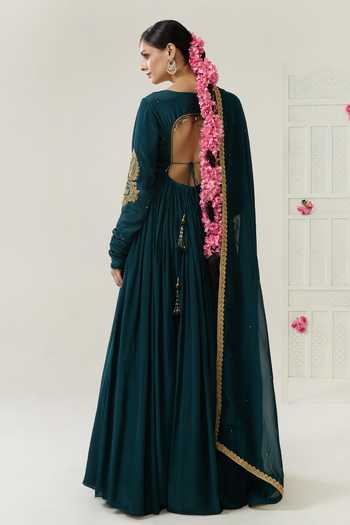 BAHAARA BY DIVYA NARULA Bano Embroidered Anarkali & Dupatta Set 