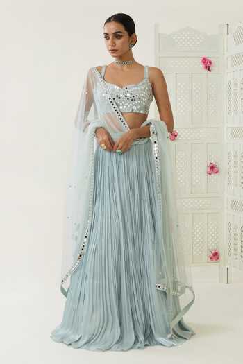 BAHAARA BY DIVYA NARULA Fariba Pleated Lehenga Set 