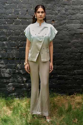 Vedangi Agarwal Stone Embellished Top & Pant Set 