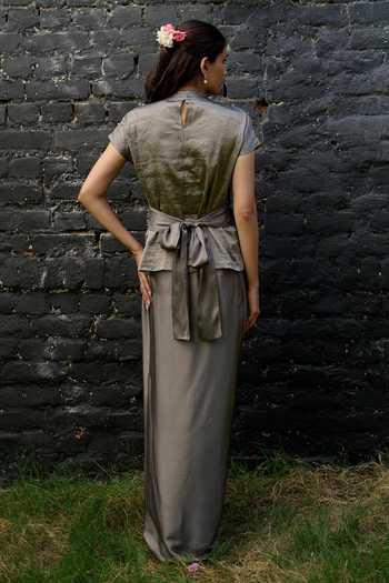 Vedangi Agarwal Embroidered Top & Skirt Set 