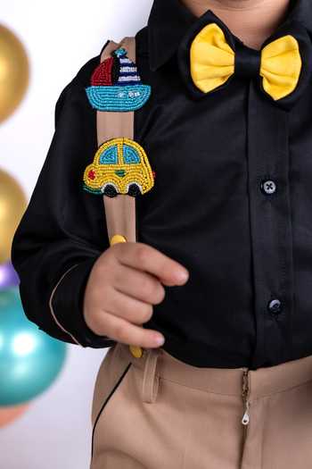 Buy Little Luxe Black Suiting Transport Theme Shirt And Pant Suspender Set Online at Aza Fashions Buy_Little Luxe_Black Suiting Transport Theme Shirt And Pant Suspender Set _Online_at_Aza_Fashions