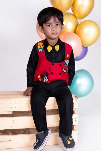 Little Luxe Disney Theme Waistcoat & Pant Set