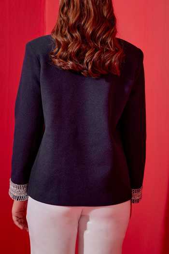 Studio22 By Pulkita Arora Bajaj Glass Bead Hand Embroidered Jacket For Kids