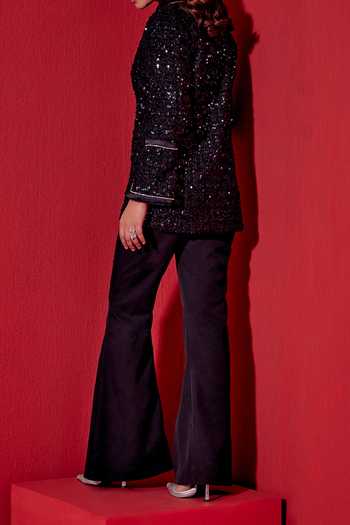 Studio22 By Pulkita Arora Bajaj Sequin Embellished Jacket & Pant Set For Kids