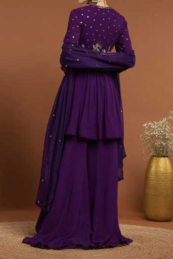 Rirasa Gulshan Embroidered Aliya Cut Kurta Sharara Set For Kids