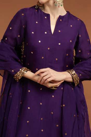 Buy Rirasa Purple Organza Sequins, Beads Spluttered And Embellished Kurta Pant Set For Kids Online at Aza Fashions Buy_Rirasa_Purple Organza Sequins, Beads Spluttered And Embellished Kurta Pant Set For Kids_Online_at_Aza_Fashions