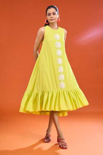Urvashi Joneja Embroidered Flared Dress