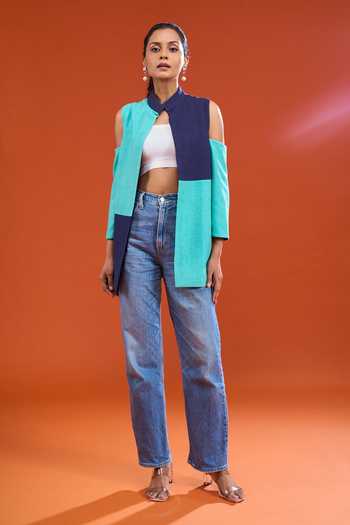 Urvashi Joneja Color Block Jute Jacket