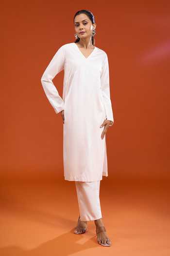 Kshitij Jalori Plain Cotton Silk Kurta 
