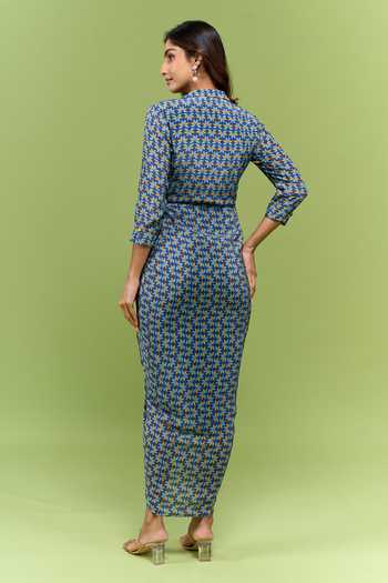 Soup By Sougat Paul Geometric Print Wrap Style Dress 