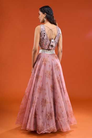 Gopi Vaid Printed Organza Lehenga Set 