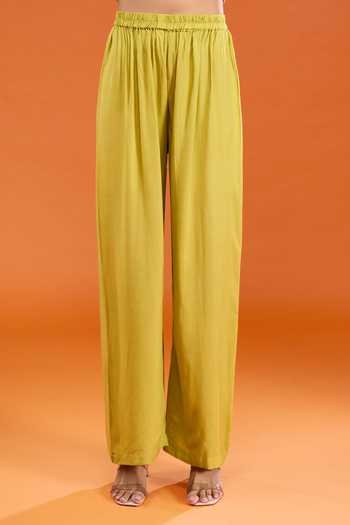 Shop Gulabo Jaipur Green Rayon Scoop Neck Plain Lemon Anarkali Set Online at Aza Fashions Shop_Gulabo Jaipur_Green Rayon Scoop Neck Plain Lemon Anarkali Set _Online_at_Aza_Fashions