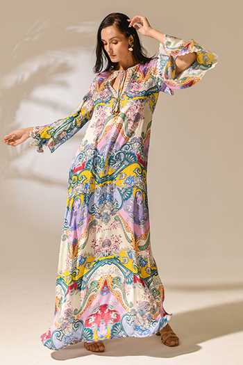Bhanuni By Jyoti Bubblelight Print Kaftan 