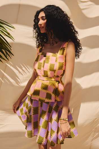 ZiP by Payal & Zinal Pop Blocks Checkered Top