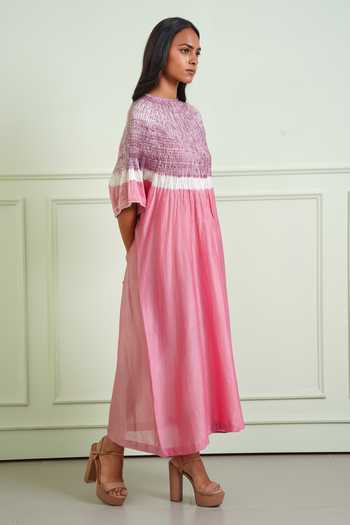 Buy Twenty Nine Pink Chanderi, Tissue Round Neck, Yes Shibori Kurta Online at Aza Fashions Buy_Twenty Nine_Pink Chanderi, Tissue Round Neck, Yes Shibori Kurta _Online_at_Aza_Fashions
