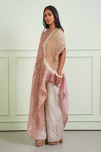 Twenty Nine Beige Silk Crushed Bandhani Pant Online at Aza Fashions Twenty Nine_Beige Silk Crushed Bandhani Pant _Online_at_Aza_Fashions