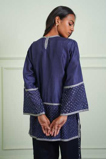 Twenty Nine Crushed Bandhani Pure Silk Top 