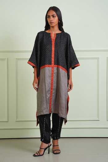 Twenty Nine Bandhani Color Block Kaftan Tunic 